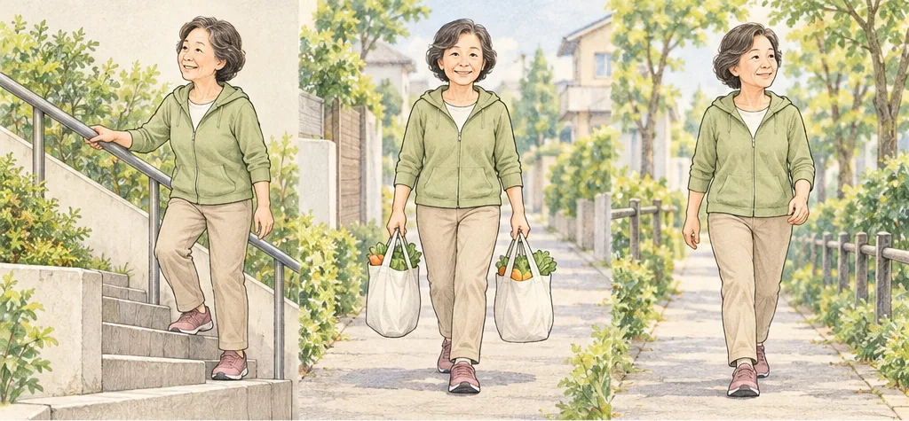 歩く力のセルフチェック例