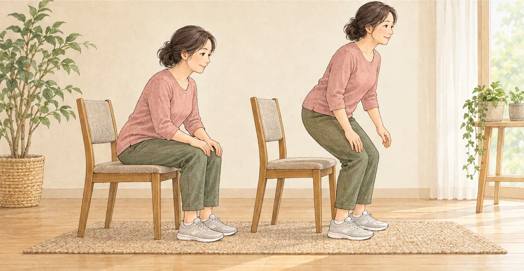 椅子から立ち上がる運動