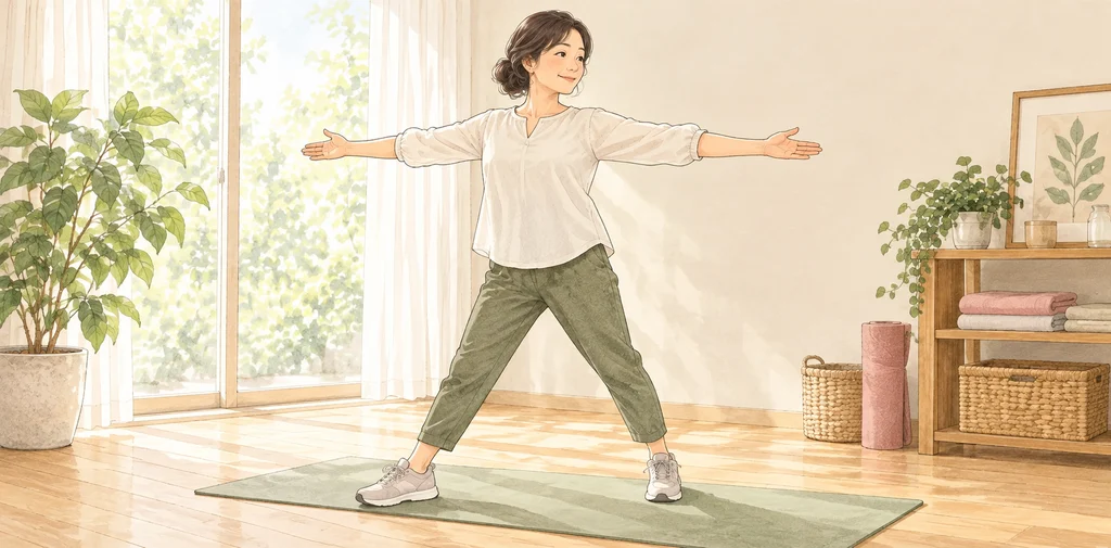 全身を気持ちよく動かす女性